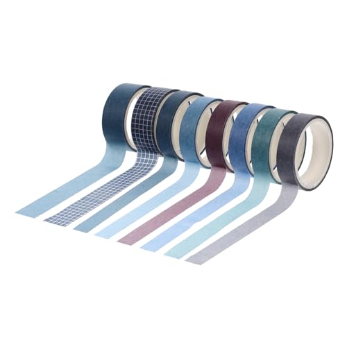 KONTONTY 8rollen Dekoratives Washi Tape Buntes Klebeband Für Diy Projekte Scrapbooking Geschenkverpackungen Und Feiertagsdekorationen Dünnes Leicht Abreißbares Klebeband von KONTONTY