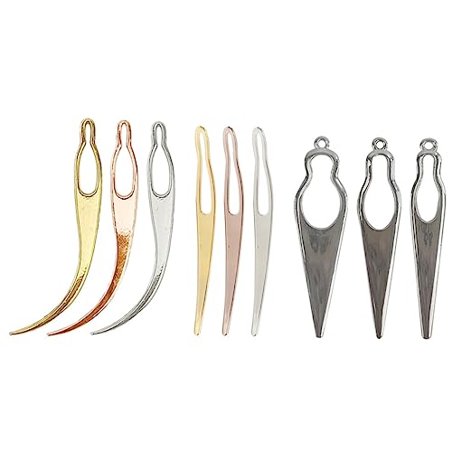 KONTONTY 9 Stück Teiliges Dreadlock Häkelnadel Set Metall Ergonomischer Griff für Einsteiger und Profis zum Flechten Straffen und Reparieren von Dreadlocks Vielseitiges Haarstyling von KONTONTY