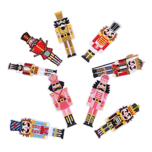 KONTONTY 9 Stück Teiliges Weihnachtsmotive Bügelbilder Patches für Kleidung Aufnähen und Reparieren von Jacken Shirts Hosen Rucksäcken Langlebige Polyester Applikationen DIY von KONTONTY