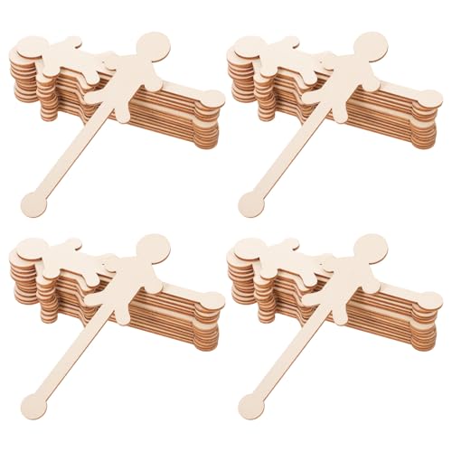 KONTONTY 90 Stück Teiliges Holz-dekorationsscheiben für DIY Bastelprojekte Naturbelassene Jungen Mädchen-holzfiguren Blanko Holzscheiben für Schul Feiertagsdekorationen von KONTONTY