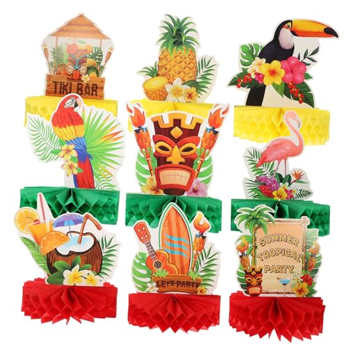 KONTONTY Hawaii-Party-Dekorationen Hintergrund 3D-waben-mittelstücke Waben-tischdekoration Für Hawaii-Partys KONTONTY Hawaii-Party-Dekorationen Hintergrund 3D-waben-mittelstücke Waben-tischdekoration Für Hawaii-Partys von KONTONTY