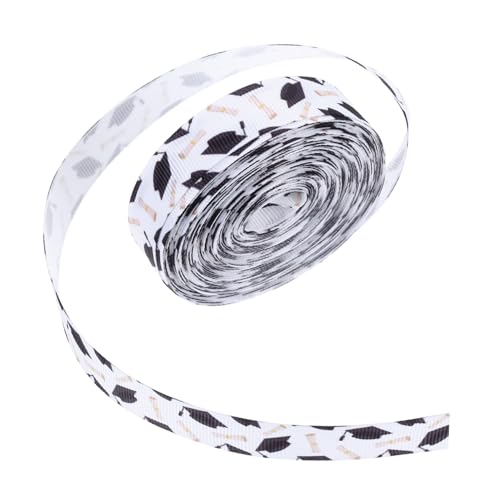 KONTONTY Abschlussband Polyesterband DIY Geschenkband für Graduierung Dekoration Vielseitig für Party Geschenkverpackung Elegant und Einfach zu Verwenden für Abschlussfeier von KONTONTY