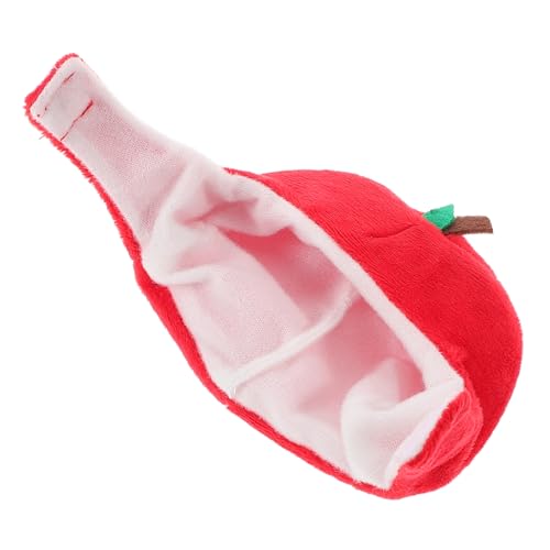 KONTONTY Apfelhaube Puppen-Apfel-Kopfbedeckung Puppenkostüm Puppe Apfelhut Miniatur-puppenhüte Puppen-Apfel-Kopfschmuck Cosplay-Hut Für Puppe Cartoon-Kopfbedeckung Hüte Für Puppen Stoff Rot von KONTONTY
