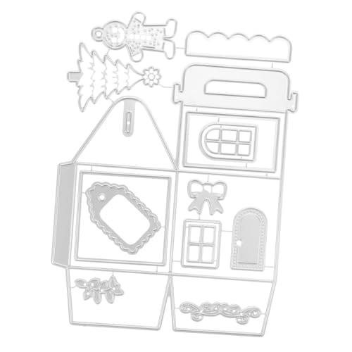 KONTONTY Bastelvorlage weihnachtsdekoration Scherenwerkzeug Schablone Prägekarten herstellen Ornament Frohe Weihnachten Prägewerkzeug zur Papierherstellung Sammelalbum schneiden sterben von KONTONTY