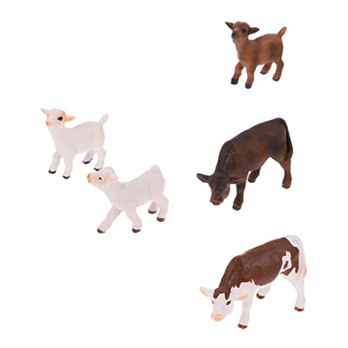 KONTONTY Bauernhoftiere Satz Aus PVC Für Tischdeko Mit Ochsenfiguren Und Hirschfiguren Als Tiermodellfigur Für Heim Und Büro KONTONTY Bauernhoftiere Satz Aus PVC Für Tischdeko Mit Ochsenfiguren Und Hirschfiguren Als Tiermodellfigur Für Heim Und Büro von KONTONTY