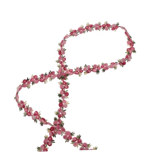 KONTONTY Besticktes Spitzenband mit Blumenmuster Farbiges Polyester dekorband für DIY bastelprojekte Hochzeit Scrapbooking Kleidung und Accessoires von KONTONTY