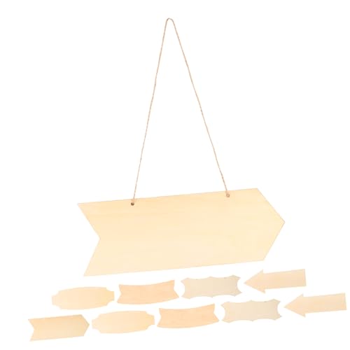 KONTONTY Blanko Holzschilder zum Aufhängen Teiliges Naturbelassenem Holz Glatte Oberfläche zum Bemalen und Beschriften für Diy Bastelarbeiten Heim und Gartendekoration von KONTONTY