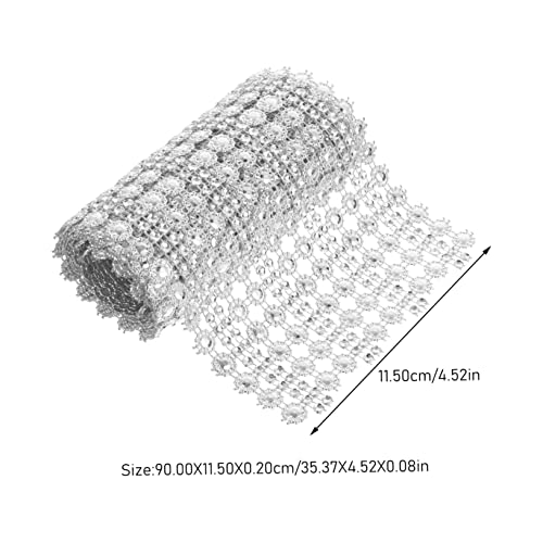 KONTONTY Blumenförmiges Strassnetz Kleidungszubehör Strapazierfähiges DIY Kostüm Zierband Funkelndes Mesh Trim für Kleidung Veredelung von KONTONTY