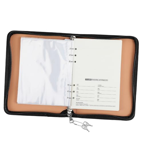 KONTONTY Budget Binder mit Ringen und Reißverschluss Flexibler Organizer mit Losem Dokumententasche Praktischer Zipper-beutel für Schule Büro und Persönliche Organisation von KONTONTY
