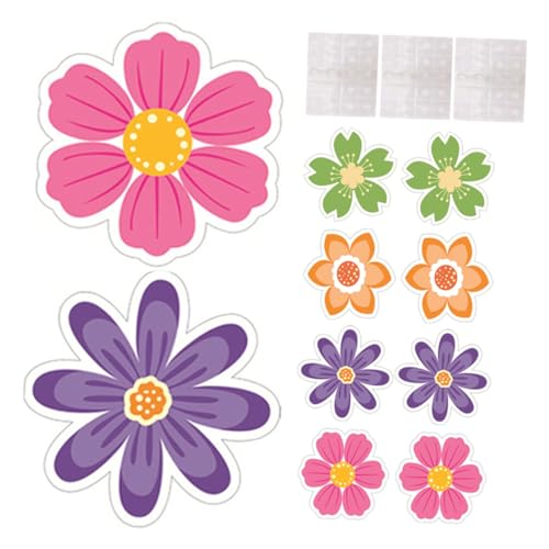 KONTONTY Bunte Blumen Papier Ausschnitte Dekorative Karten in Farben pro Farbe Punktkleber für Wanddekoration Schulprojekte und Kreative Diy Projekte von KONTONTY