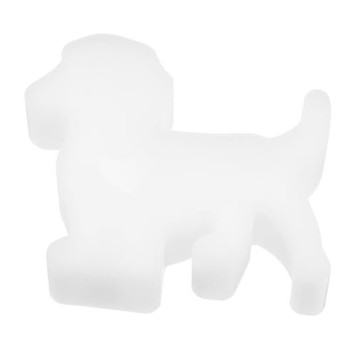 KONTONTY DIY Bastelform Schimmel in Hundeform Hunde-Bastelform wiederverwendbare Hundeform Hundemodellform Gießform für Hunde Hund Silikonform Kerze-Hundeform Kieselgel Weiß von KONTONTY