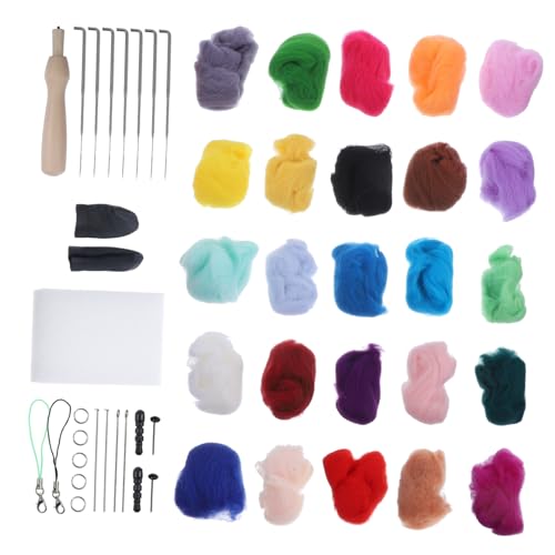 KONTONTY DIY Filz Bastelset Farben Füllwolle für Tier Nadelspielzeug zum Filzen Stabiles Material für Eltern Junge Mädchen und Kreative Handarbeiten KONTONTY DIY Filz Bastelset Farben Füllwolle für Tier Nadelspielzeug zum Filzen Stabiles Material für Eltern Junge Mädchen und Kreative Handarbeiten von KONTONTY