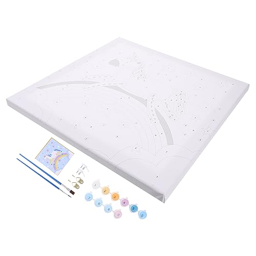 KONTONTY DIY Ölgemälde Einhorn Zahlenmalerei für Anfänger Quadratisch Dekoratives Acrylbild Malset für Mädchen und Jungen Einfache Anwendung KONTONTY DIY Ölgemälde Einhorn Zahlenmalerei für Anfänger Quadratisch Dekoratives Acrylbild Malset für Mädchen und Jungen Einfache Anwendung von KONTONTY
