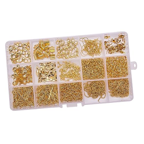 KONTONTY DIY Ohrschmuck Goldfarben Ohrring Bastelset mit Langlebigen Schmuckmaterialien und Transparentem Aufbewahrungskasten für Schmuck Damen und Ohrringe Selber Machen KONTONTY DIY Ohrschmuck Goldfarben Ohrring Bastelset mit Langlebigen Schmuckmaterialien und Transparentem Aufbewahrungskasten für Schmuck Damen und Ohrringe Selber Machen von KONTONTY