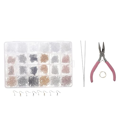 KONTONTY DIY Ohrstecker Set mit Ohrhaken und Ohrring Zubehör für Kreative Schmuckherstellung für Designs und zu Festlichkeiten von KONTONTY