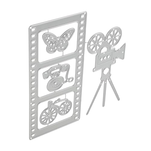 KONTONTY Diy Kamera Stanzform Metall Cutter für Scrapbooking und Grußkarten Vielseitige Schneideform für Kreative Bastelprojekte für und Persönliche Anlässe von KONTONTY