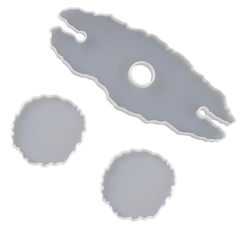 KONTONTY Diy Silikonform für Unregelmäßigen Wein Halter Epoxidharz Gießform Teiliges Set für Untersetzer Dekoration Flexibel Wiederverwendbar für Handarbeiten von KONTONTY