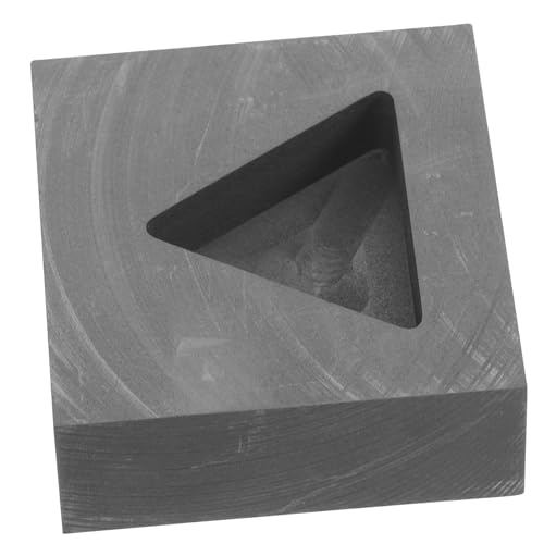 KONTONTY Dreieckige Graphit Gießform für Schmelzarbeiten Wiederverwendbare Gießform für Gold und Silber Hitzebeständig für Metallversuche und Schmuckherstellung von KONTONTY