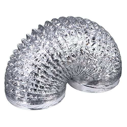 KONTONTY Dunstabzugshaube Trockner-entlüftungsschlauch Küchenzubehör Luftschlauch Zweilagiger Teleskopkanal Flexibler Luftkanal Silver Aluminiumfolie von KONTONTY