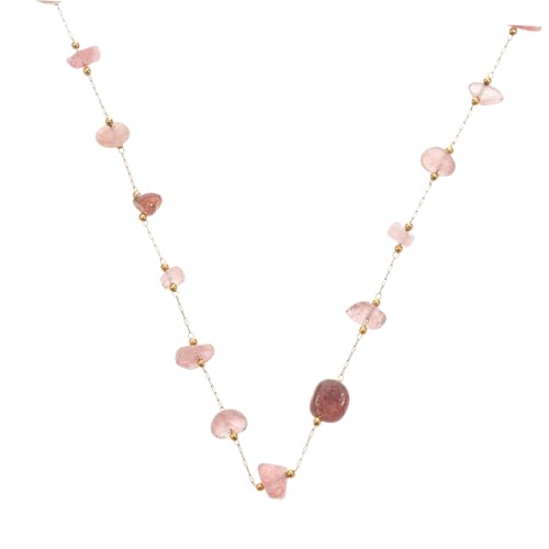 KONTONTY Edelstein Perlenkette Naturstein Kristallperlen Strang für Diy Schmuck Lila Farbverlauf für Armbänder und Hochwertige Handwerksperlen für Kreative Projekte von KONTONTY
