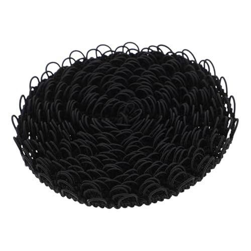 KONTONTY Elastische Knopfloch borte Schwarz Wellenmuster U form Dekoratives Spitzenband für Kleidungszubehör Elastische Nähspitze DIY Nähen von KONTONTY