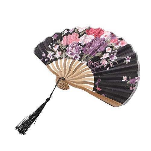 KONTONTY Faltbarer Handfächer aus Holz Vintage Japanischer Fächer für Sommer Tanz und Fotografie Tragbarer Klappfächer als Party und Cosplay Dekoration KONTONTY Faltbarer Handfächer aus Holz Vintage Japanischer Fächer für Sommer Tanz und Fotografie Tragbarer Klappfächer als Party und Cosplay Dekoration von KONTONTY