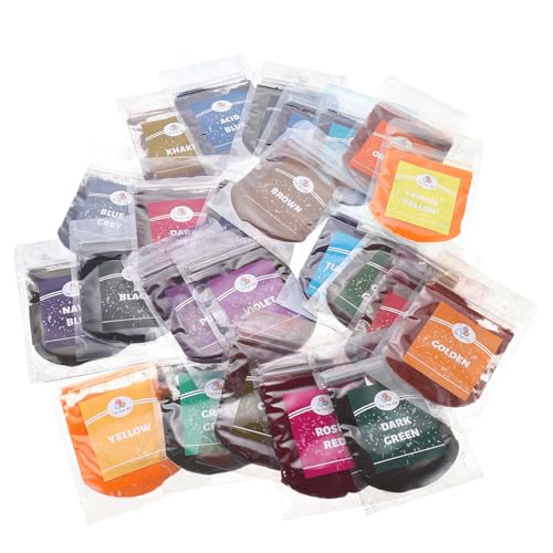 KONTONTY Farben Tie Dye Pulver Set Kreative DIY Batikfarben für Shirts Stoffe Taschen Mehr für Erwachsene pro Beutel Beutel Perfektes Bastelzubehör für Partys und Halloween KONTONTY Farben Tie Dye Pulver Set Kreative DIY Batikfarben für Shirts Stoffe Taschen Mehr für Erwachsene pro Beutel Beutel Perfektes Bastelzubehör für Partys und Halloween von KONTONTY