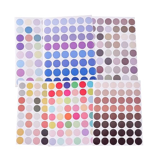 KONTONTY Farbige Runde Sticker Bunte Rund Aufkleber Haftnotizen Bonbonfarben Wanddekoration KONTONTY Farbige Runde Sticker Bunte Rund Aufkleber Haftnotizen Bonbonfarben Wanddekoration von KONTONTY