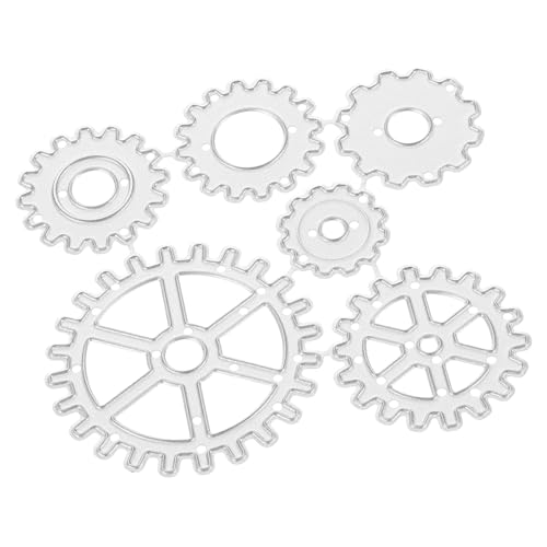 KONTONTY Geprägte Stanzschablone Aus Karbonstahl Kartenherstellung Geprägte Vorlagen Metall Stanzformen Zahnrad Stanzformen Verzierungen Für Bastelarbeiten Zahnräder Papierdekor von KONTONTY