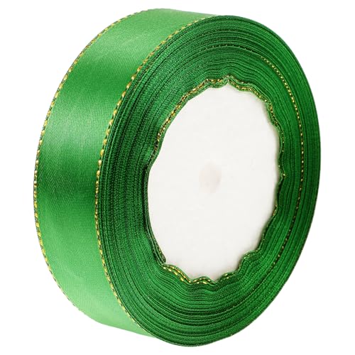 KONTONTY Geschenkband Grün Lange Einseitige Satinbänder für Diy Dekoration und Blumenarrangements für Hochzeiten und Besondere Anlässe von KONTONTY