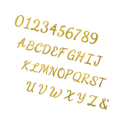 KONTONTY Glitzer Alphabet Banner Buchstaben Zahlen Gold Glänzende Partydeko Wiederverwendbar Für Geburtstag Hochzeit Jubiläum Fest KONTONTY Glitzer Alphabet Banner Buchstaben Zahlen Gold Glänzende Partydeko Wiederverwendbar Für Geburtstag Hochzeit Jubiläum Fest von KONTONTY
