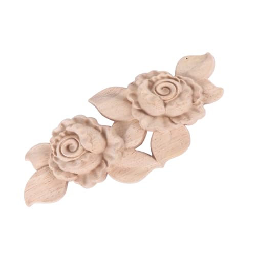 KONTONTY Heimdekoration Künstliche Pflanzen zum Aufhängen im Innenbereich künstlicher rosenstrauß Holzblumen Dekoration Holzdekoration für Partys Chips zum Schnitzen von Rosen Bambus von KONTONTY