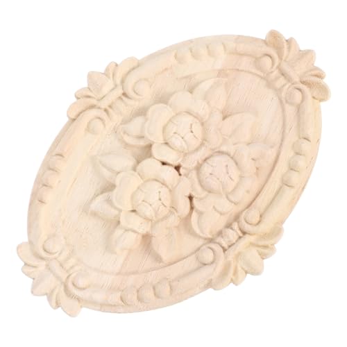 KONTONTY Hölzerne geschnitzte Anwendung Rosendekoration Aus Holz geschnitztes Türschild Möbel dekorative Verzierung Möbelverzierung Schnitzornamente aus Holz Beige KONTONTY Hölzerne geschnitzte Anwendung Rosendekoration Aus Holz geschnitztes Türschild Möbel dekorative Verzierung Möbelverzierung Schnitzornamente aus Holz Beige von KONTONTY