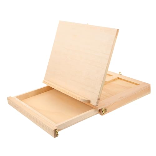KONTONTY Holz Skizzenbrett mit Aufbewahrungsschublade Faltbares Leichtes Zeichenbrett Kiefernholz für Reisen Tragbares Malbrett Stabiles Sketchboard für Künstler und Kunstunterricht KONTONTY Holz Skizzenbrett mit Aufbewahrungsschublade Faltbares Leichtes Zeichenbrett Kiefernholz für Reisen Tragbares Malbrett Stabiles Sketchboard für Künstler und Kunstunterricht von KONTONTY