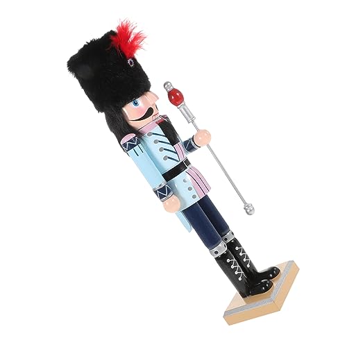 KONTONTY Holz Soldat Dekofigur mit Blauem Festliche Holzfigur für Tischdekoration Langlebig aus Holz Weihnachtsdeko für Wohnräume KONTONTY Holz Soldat Dekofigur mit Blauem Festliche Holzfigur für Tischdekoration Langlebig aus Holz Weihnachtsdeko für Wohnräume von KONTONTY