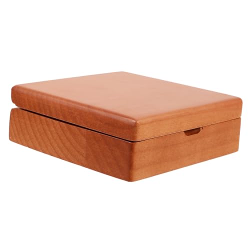 KONTONTY Holz Stempelkissen Aufbewahrungsbox Vintage Stil Tragbar für Stempel und Tintenpaste Kompakte Handwerkskunst für DIY Projekte und Bürobedarf von KONTONTY