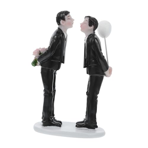 KONTONTY Hochzeitstorte Dekorationen Harz Material Kuchen Paar Statue Für Hochzeit Party von KONTONTY
