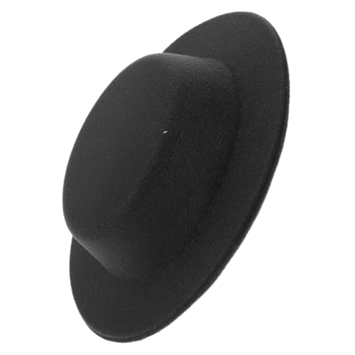 KONTONTY Hutspielzeug für kinderkostüme Puppenhüte Puppenhut Mini-Schneemannmützen zum Basteln Puppen-Minihüte Puppe mini formelle Hüte Miniaturhüte Mini-Clown-Hut Stoff Black von KONTONTY