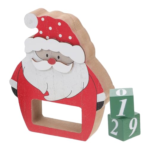 KONTONTY Kalender-Countdown-Anzeige weihnachts adventskalender Feiertagskalender Weihnachtsmann-Kalender Countdown-Kalender Countdown-Kalenderblöcke hölzern rot KONTONTY Kalender-Countdown-Anzeige weihnachts adventskalender Feiertagskalender Weihnachtsmann-Kalender Countdown-Kalender Countdown-Kalenderblöcke hölzern rot von KONTONTY