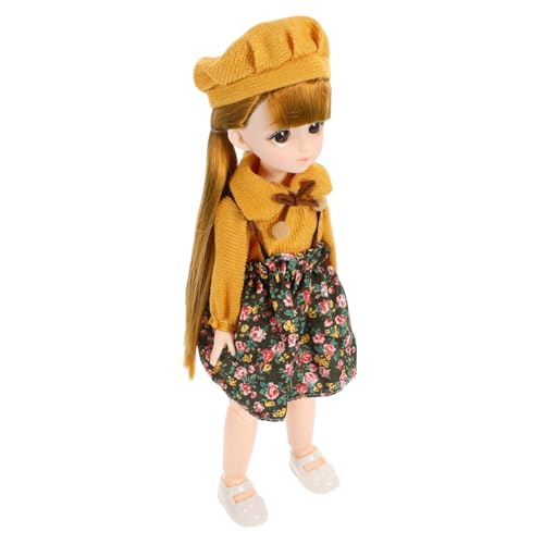KONTONTY Kinderpuppen kinderspielzeug kinderzimmer Fantasiespielzeug Puppenhaus Puppenhut Kleidung Plüschpuppe kommt Outfits Bjd-Puppe Mädchen Puppe Kunststoff Colorful von KONTONTY