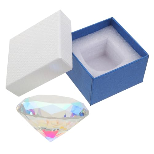 KONTONTY Kristallglas Diamant Deko Hochzeitsmittelstück Elegante Tischdekoration für Besondere Anlässe Glänzende Glasornamente für Romantische Feiern Vielseitige und Ansprechende Dekoration von KONTONTY