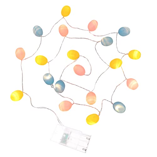 KONTONTY LED Ostereier Lichterkette LED Warmweiß Batteriebetrieben Dekorativ für Osterparty Schlafzimmer Garten Vielseitig Einsetzbar Festliche Eierform Beleuchtung von KONTONTY
