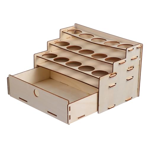 KONTONTY Tintenflaschen-Aufbewahrungshalter Holz-Organizer für Künstlerwerkzeuge Farbregal Schublade KONTONTY Tintenflaschen-Aufbewahrungshalter Holz-Organizer für Künstlerwerkzeuge Farbregal Schublade von KONTONTY