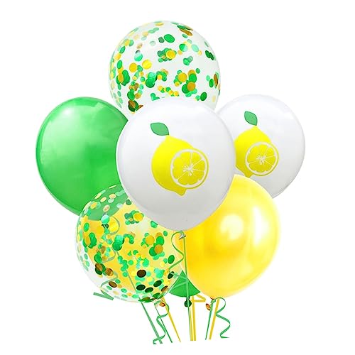 KONTONTY 12-zoll-latexballon-party 6 Reine Farben 3 Glitzernde Pailletten Und 2 Bänder Für Feiern von KONTONTY