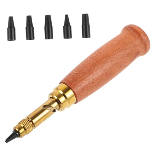KONTONTY Lederlocher Werkzeugset Teiliges Set für Diy Lederhandwerk Robustem Material zum Stanzen von Löchern Gürtel Schuhen und Mehr Ergonomisches Design für Einfache Handhabung von KONTONTY