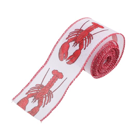 KONTONTY Lobster Ribbon mit Drahtkante Yards für DIY Bastelprojekte Geschenkverpackung Kranzschleifen Tischdekoration Hummermotiv Flexibel Biegsam Langlebig KONTONTY Lobster Ribbon mit Drahtkante Yards für DIY Bastelprojekte Geschenkverpackung Kranzschleifen Tischdekoration Hummermotiv Flexibel Biegsam Langlebig von KONTONTY