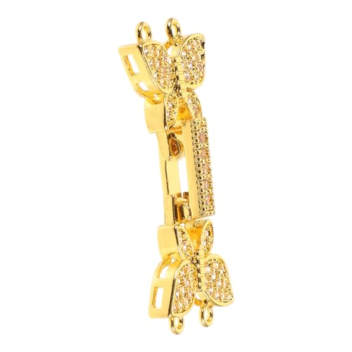 KONTONTY Metall Schmuckverschluss mit Schmetterlingsdesign Goldene DIY Schnalle für Armbänder und Robust Langlebig für Schmuckherstellung von KONTONTY