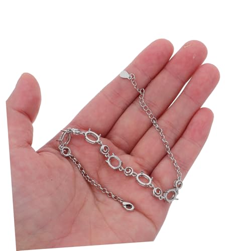 KONTONTY Metall-armband Leerfassung Bezel Tray für Schmuckherstellung Verstellbare Leere Armbandbasis Cabochon Fassungen DIY Herren Damen Zubehör von KONTONTY