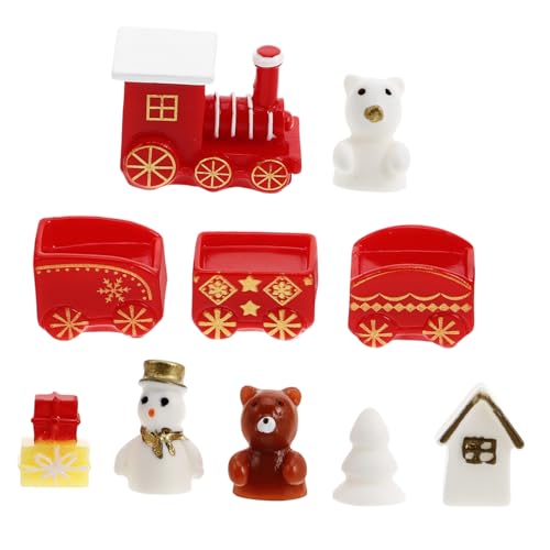 KONTONTY Mini-Zug-Set Aus Harz Mit Schneemann-Figuren Für Tischdekoration Winterdekor Und Festliche Events KONTONTY Mini-Zug-Set Aus Harz Mit Schneemann-Figuren Für Tischdekoration Winterdekor Und Festliche Events von KONTONTY
