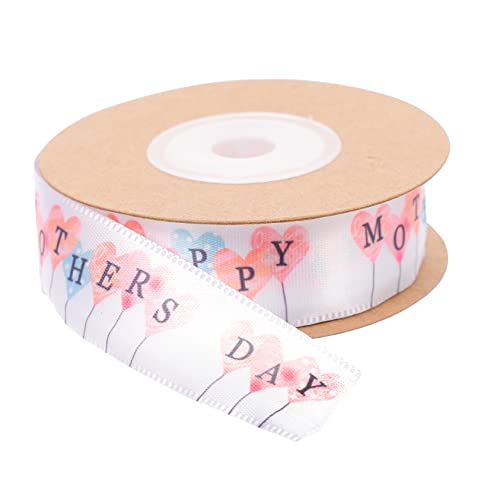 KONTONTY Muttertag Dekoband mit Herzmuster Yards Bedrucktes Geschenkband Polyester für Festliche Anlässe zur Verschönerung von Geschenken Partys und Heimdekoration KONTONTY Muttertag Dekoband mit Herzmuster Yards Bedrucktes Geschenkband Polyester für Festliche Anlässe zur Verschönerung von Geschenken Partys und Heimdekoration von KONTONTY